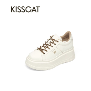 K76177A KISSCAT接吻猫 26春新休闲厚底板鞋 小白鞋 小财马系列