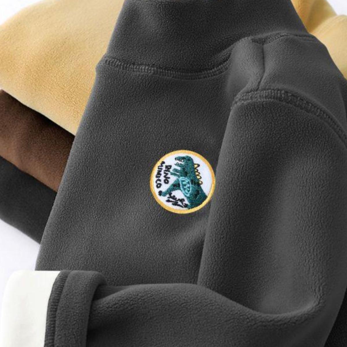 秋冬新款半高领宝宝加绒加厚奥粒绒打底衫男女童内搭保暖卫衣上衣