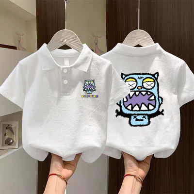儿童装男童t恤短袖polo衫夏装2026新款洋气纯棉衣服宝宝翻领上衣