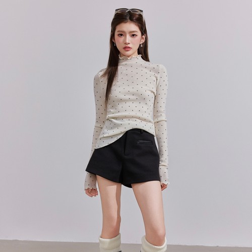 OTEBANBASS法式波浪领打底衫