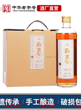 塔牌黄酒八年丽春酒418ml*6瓶装整箱糯米花雕酒绍兴产黄酒加饭酒