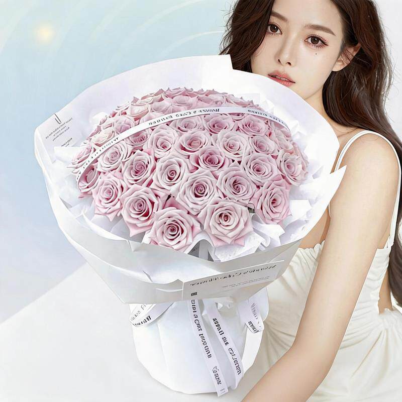 曼塔玫瑰花束真鲜花速递同城配送