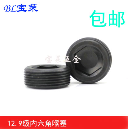 12.9级内六角喉塞无头止付螺丝M10M12M14M16M18M20M22M24M33-1.5