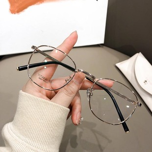 小红书同款 纯钛近视眼镜女网上可配有度数小圆框眼睛框架男韩版 潮