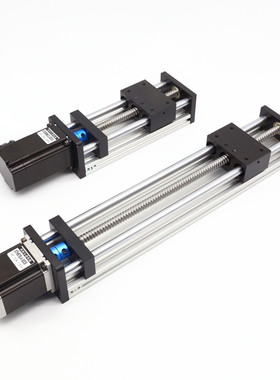 GGP/EB精密双光轴滚珠丝杆直线导轨传动滑台模组自动电机行程可定