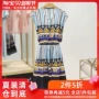 Loạt dâu tằm ● Váy cổ chữ V thắt eo gió quốc thương hiệu giảm giá hè 2019 đầm mới cho nữ - Sản phẩm HOT shop đầm cho người mập lùn