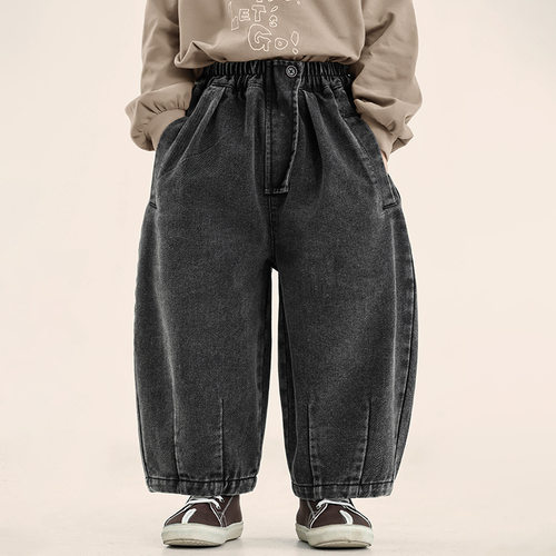 畅果童装男童牛仔裤秋装新款儿童韩版春秋裤子中小童宽松休闲裤