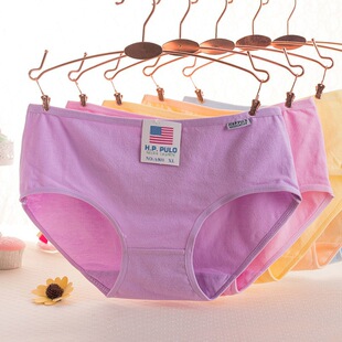 女生内裤 低腰棉质高档次纯色 纯棉少女学生甜欲风透气女士三角裤