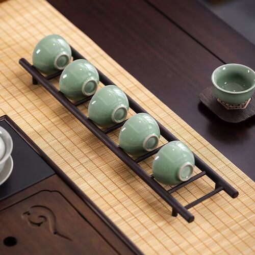 碳化竹杯架茶具晾杯架茶杯沥水架