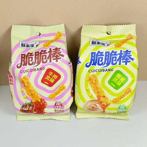 酥来宝脆脆棒牛排味麻酱风味酥脆小零食追剧解馋休闲小零食小包