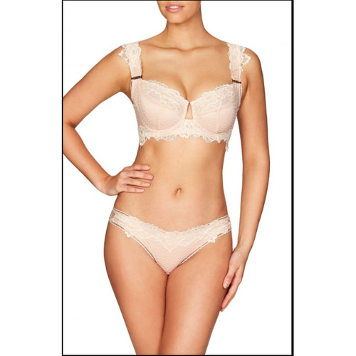 有钢圈薄款蕾丝收副乳文胸