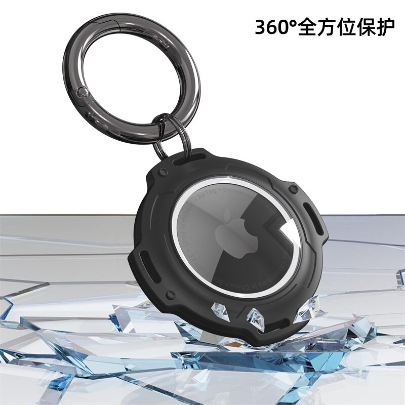 适用苹果airtag定位器防丢防水保护套宠物追踪器项圈钥匙扣软硬壳