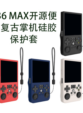适用新款R36 MAX开源掌机复古游戏机配件Player透明硅胶保护软套R36MAX便携掌机防摔case全包后壳机套2024