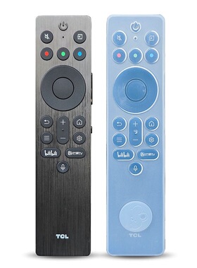 适用TCL鹤6pro Q10K雷鸟电视遥控器RC802A701A硅胶套透明防摔软壳