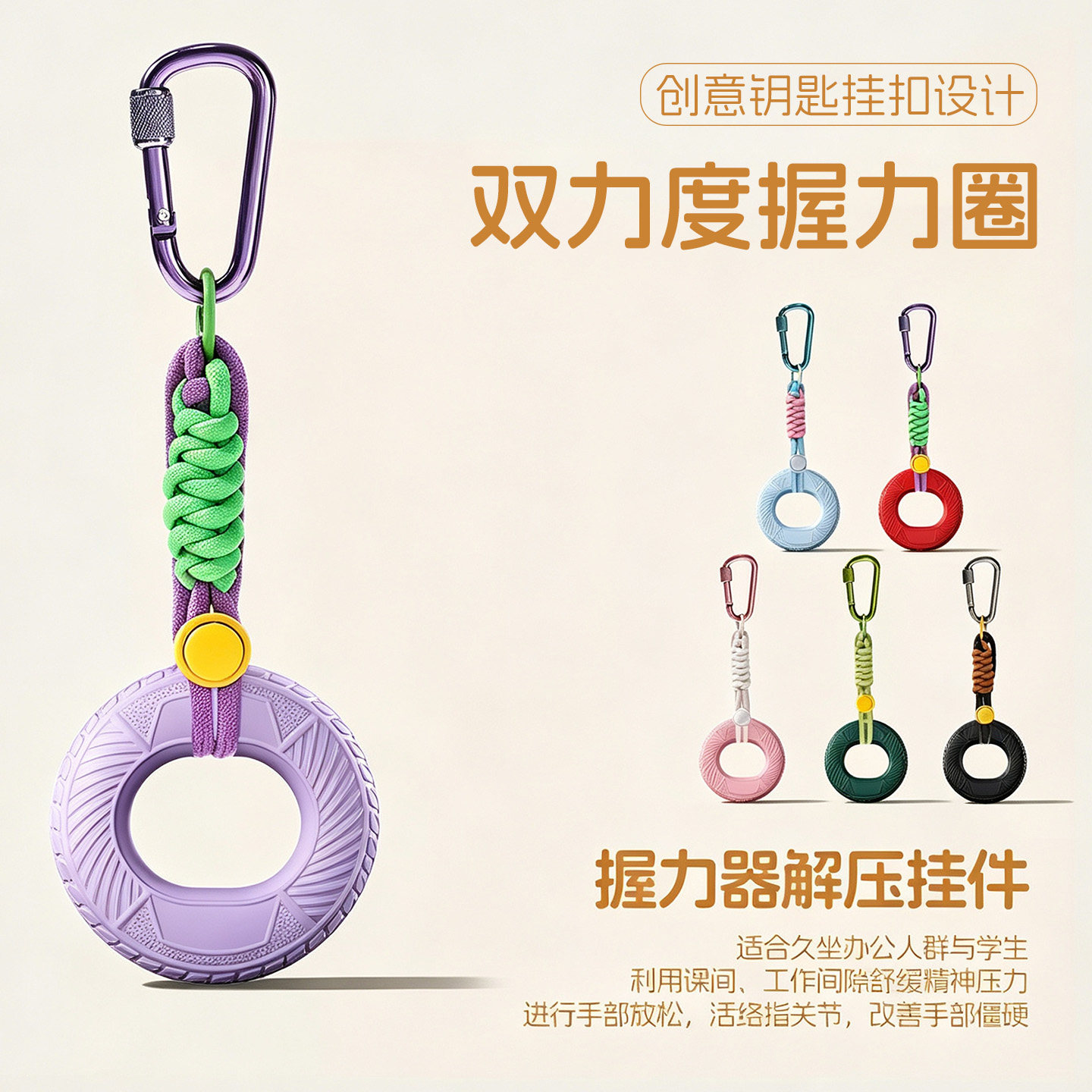 硅胶握力圈握力器男女士专业练手力手指康复训练器儿童中学生专用