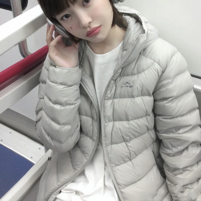 轻薄连帽羽绒服女2024冬季新款小众休闲百搭白鸭绒面包服情侣外套