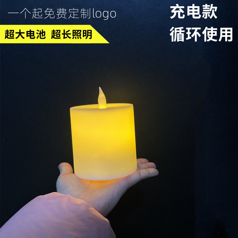 圆形迷你蜡烛专业定制logo小夜灯