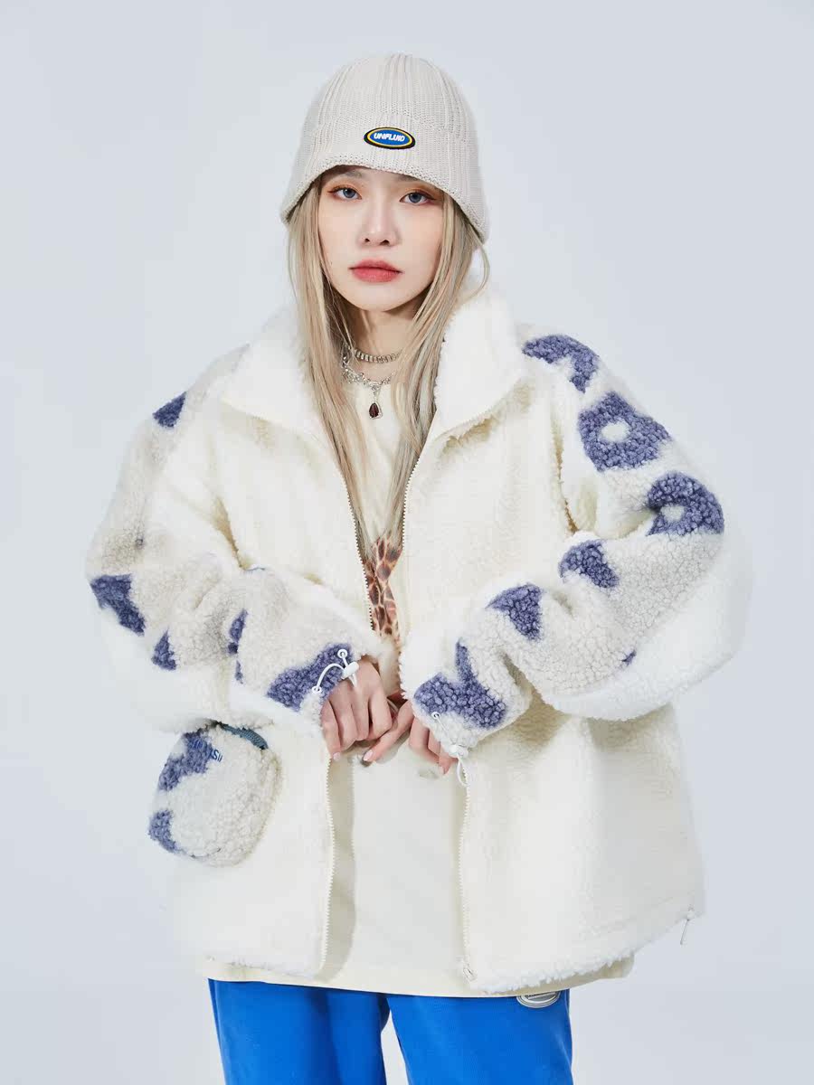 INSANE LASIA 20AW original color floral lambskin jacket Tide brand couple drawstring men's and women's jackets