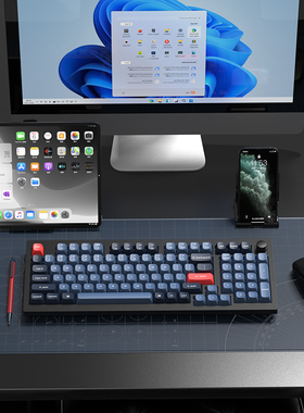 Keychron V5MAX无线蓝牙机械键盘三模Gasket客制化办公98配列办公
