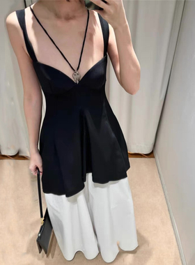 设计师买手店日本新品时髦高级气质v领吊带裙时装成衣上衣礼服裙