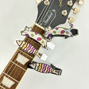 小猫小鱼民谣吉他变调夹电木吉他尤克里里变音夹调音器金属变调夹