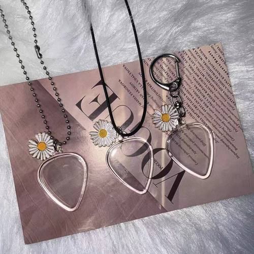 权志龙GD透明吉他拨片项链透明亚克力透明拨片挂件透明拨片