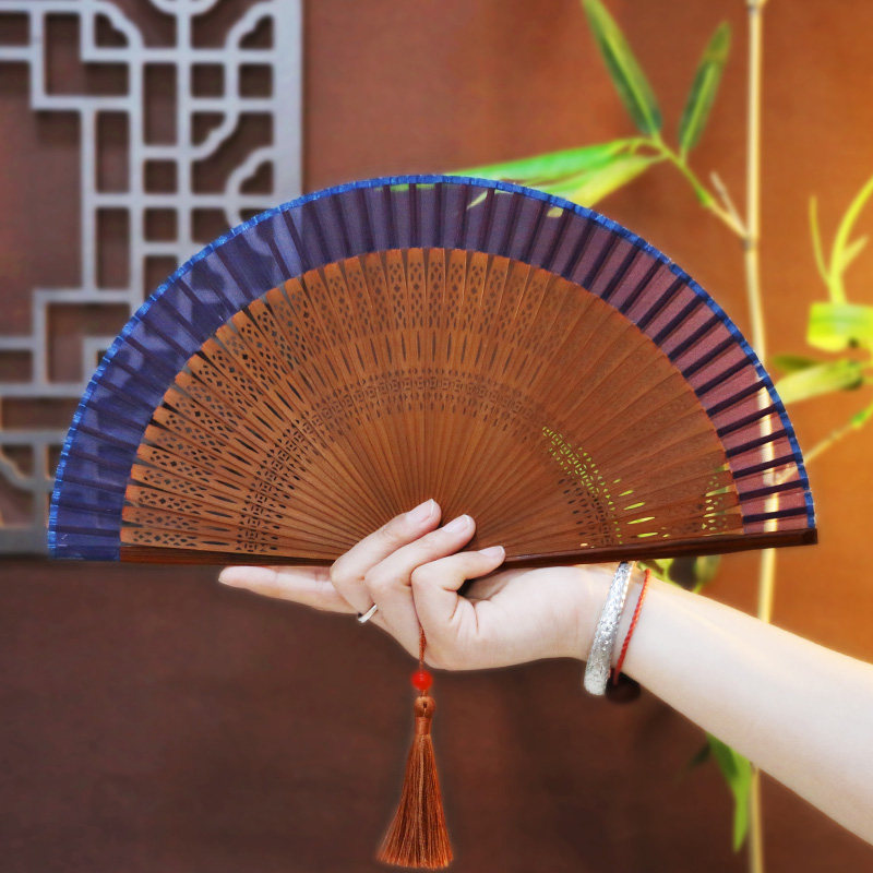 229古风精致小折扇中国风女士扇子折叠扇古风汉服便携复古舞蹈扇