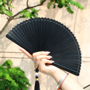 小胖扇-中国风全竹扇子女士折扇古风便携好开合汉服舞蹈扇礼品扇
