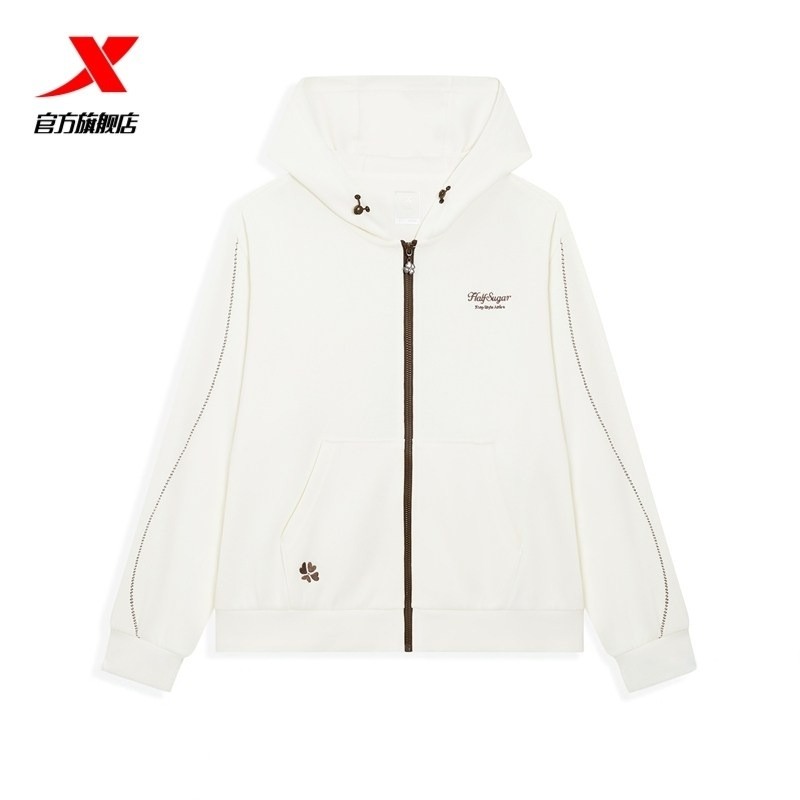 特步外套女2026年春季新款休闲宽松夹克针织连帽上衣974128940176,运动服/休闲服装,运动茄克/外套,淘宝优惠券,粉丝福利购,淘宝优惠卷