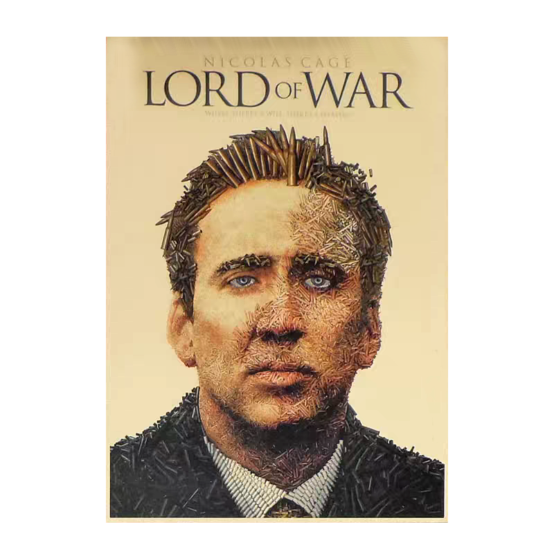 战争之王 Lord of War电影牛皮纸复古海报装饰画宿舍卧室房间贴画