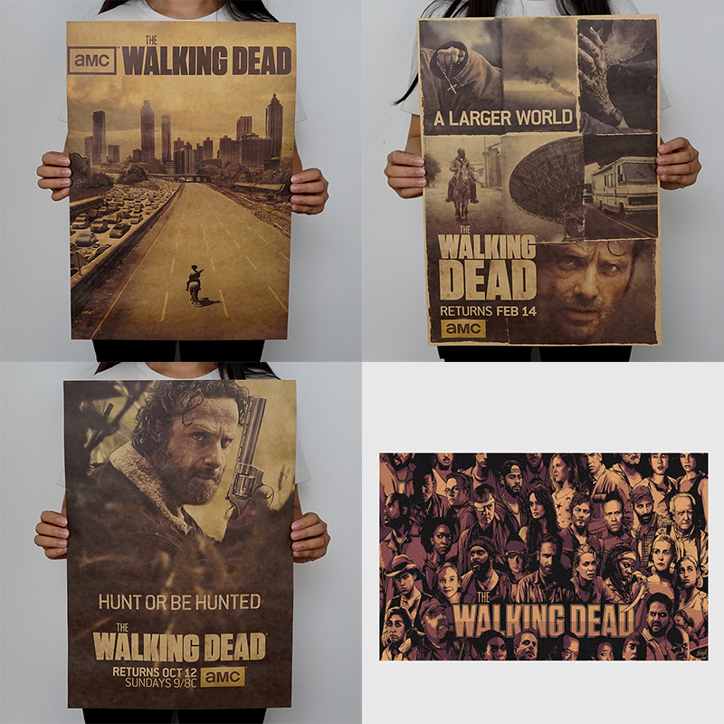 行尸走肉海报 The Walking Dead 美剧牛皮纸宿舍卧室装饰画墙贴