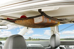 汽车顶棚网兜收纳袋扶手双层网车内零食抱枕被子储物 冲量