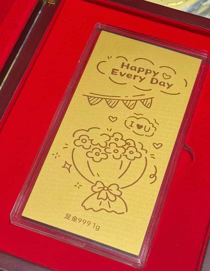 足金999金钞母亲节叫妈妈金钞一克黄金送妈妈礼物送婆婆节日礼物