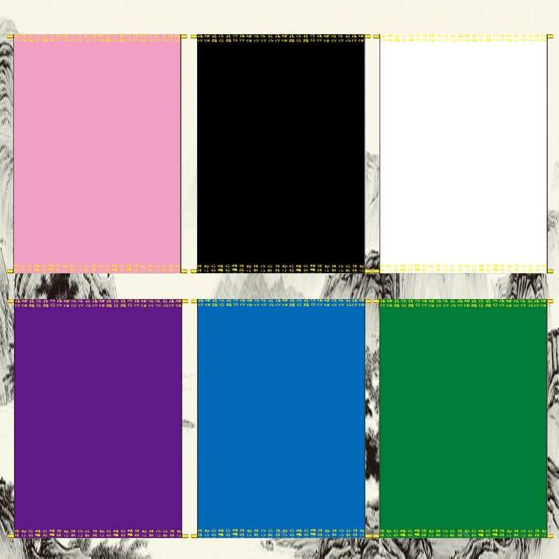 新款油画布堂单挂画蓝色绿色黑色白色紫色粉色堂单60*90/80*110