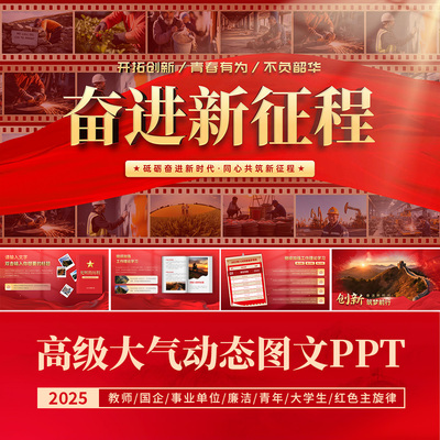 红色PPT模板动态高端大气教师课件事业单位团支部工作总结汇报