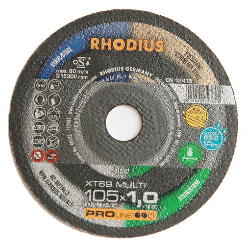德国进口RHODIUS锂电角磨机专用切割片125*1节能省电型DIY切割片
