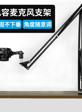 话筒支架适用得胜pck200tak35/45防震架sm18话筒直播录音悬臂架