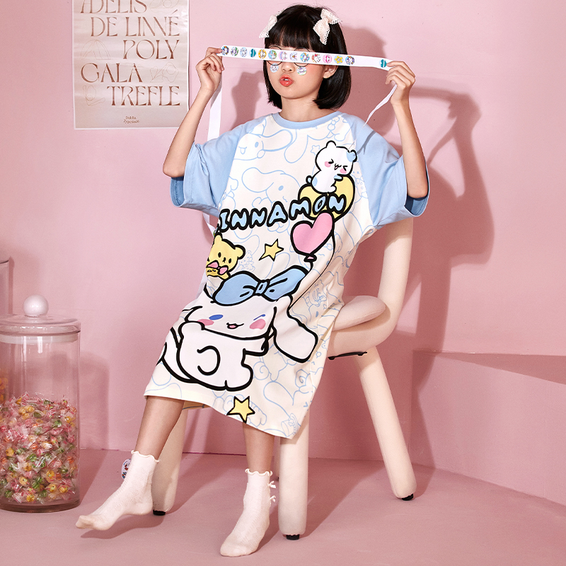 2025新款女孩卡通公主睡衣连衣裙