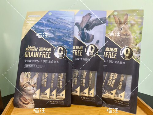 富粒滋稀有肉类主食猫条乳鸽乌鸡补充营养成幼猫零食无胶无诱食剂