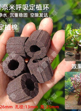 小号奈米呼吸水草定植环培菌净水固定重力环沉水固定神器无需底沙