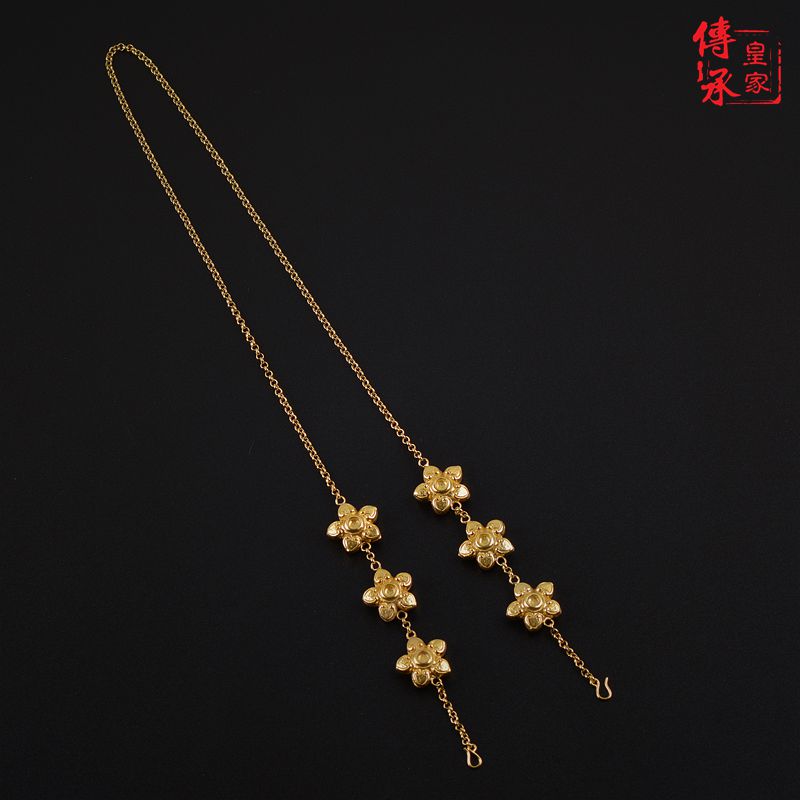 原创，花烟草银镀金百搭项链