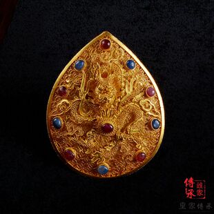 桃形累丝龙纹分心发簪,吊坠,腰挂,霞帔坠,多用款式