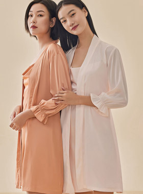 正品缎面家居服梧桐本色