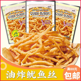 维艾福缔油炸鱿鱼丝鱿鱼条芥末蒜香味下酒菜韩国风味网红休闲零食