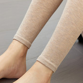 不连脚打底袜奶白咖灰色 外穿显瘦打底裤 细条纹九分裤 袜女春秋薄款