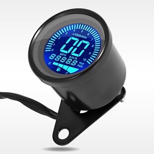复古摩托车改装配件转速车速油量一体里程仪表LED液晶LCD数字显示