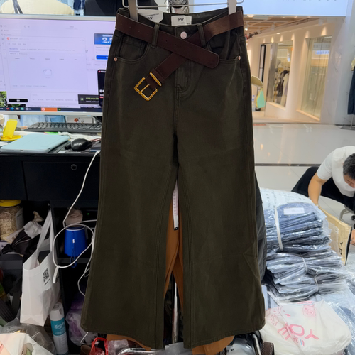 复古弹力微喇叭牛仔裤女春秋新款