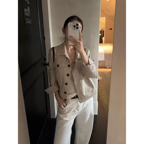 元派BLUEPOPS哑光短款PU皮衣外套女酷飒风今年流行小皮衣潮a6583