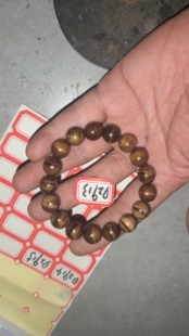 金丝楠木手串老型珠立体水波1.2枯木料单圈佛珠饰品