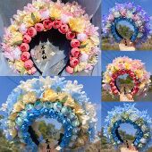 泉州浔埔女头饰成品双面绢花发箍日常汉服配饰簪花立体高颜值爆款